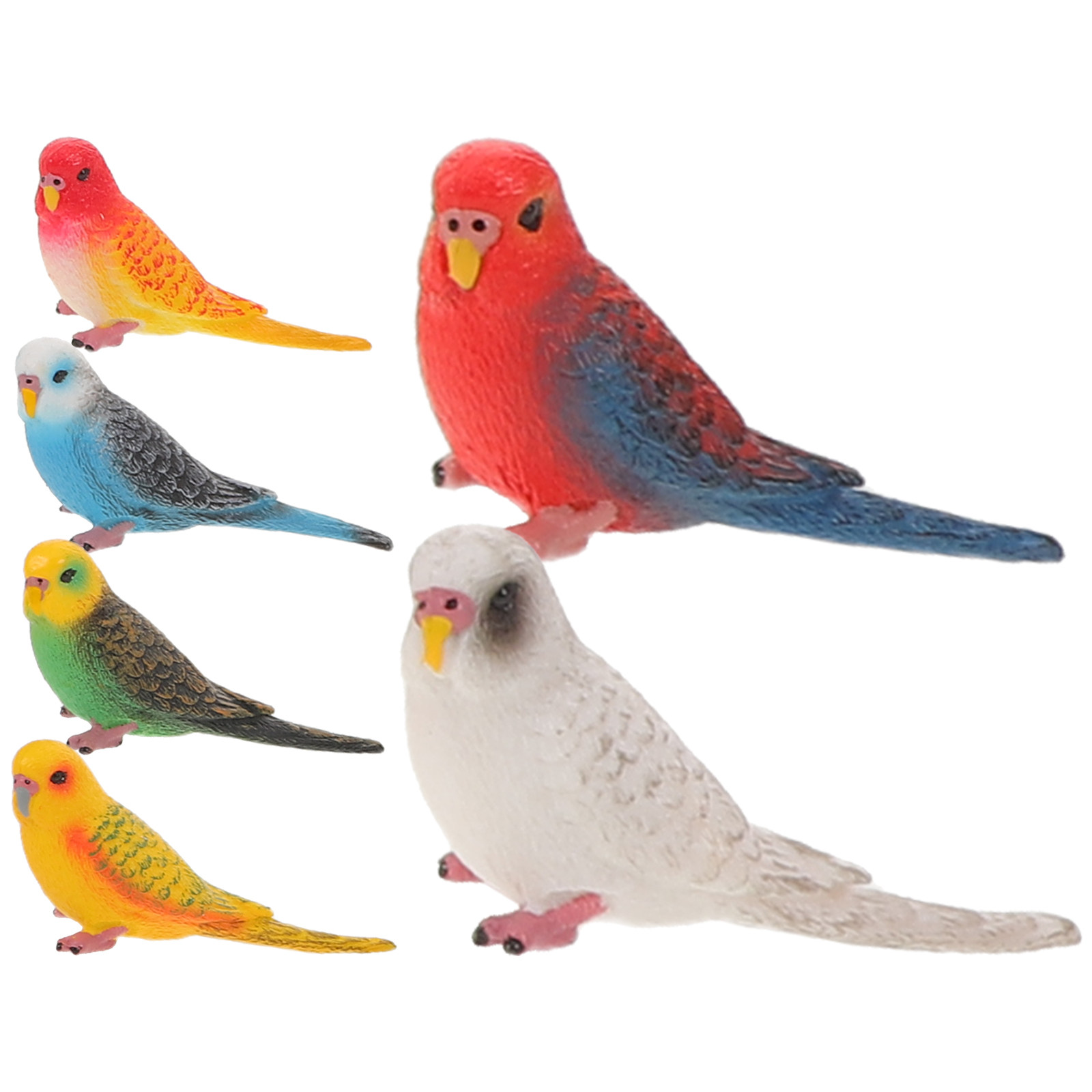 Kids Education Learning - 6 Piezas de Loros Artificiales Realistas,