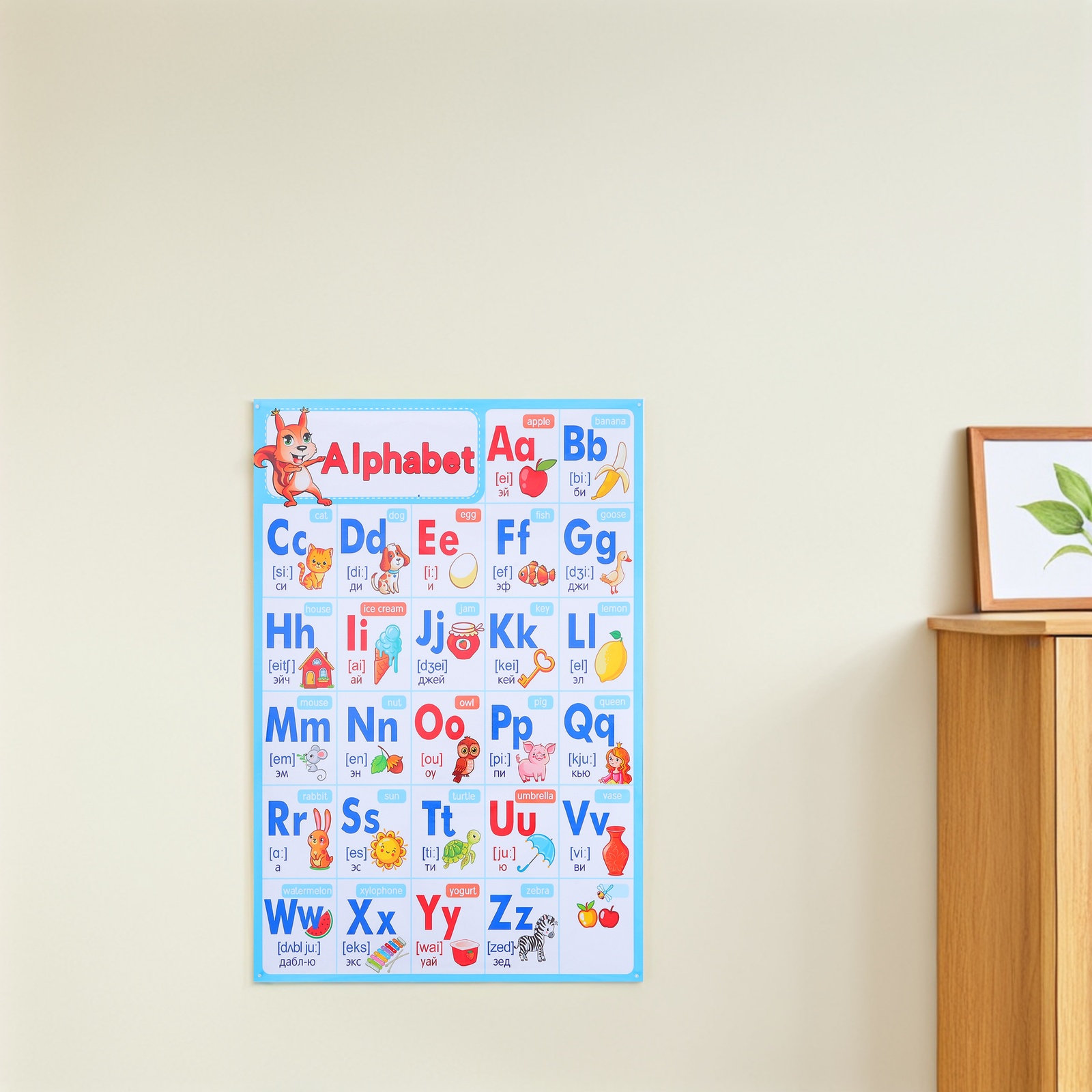 Abc Kids Early Education - Póster del Alfabeto ABC para Preescolar,