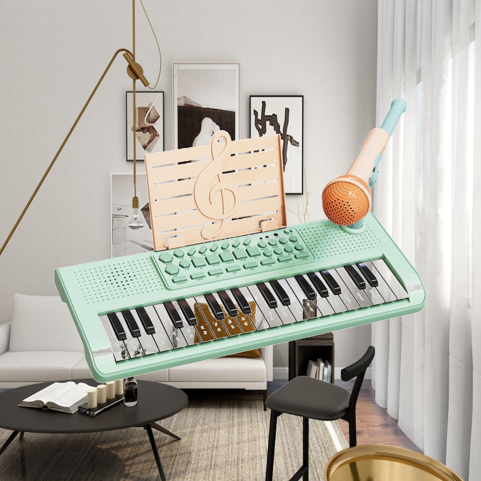 Kids Education Learning - Teclado de Piano para Niños Principiantes,