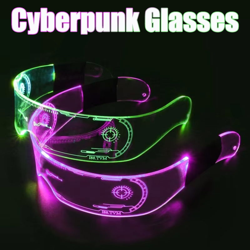 English Kids Education - Gafas LED Eléctricas Cyberpunk, Gafas de