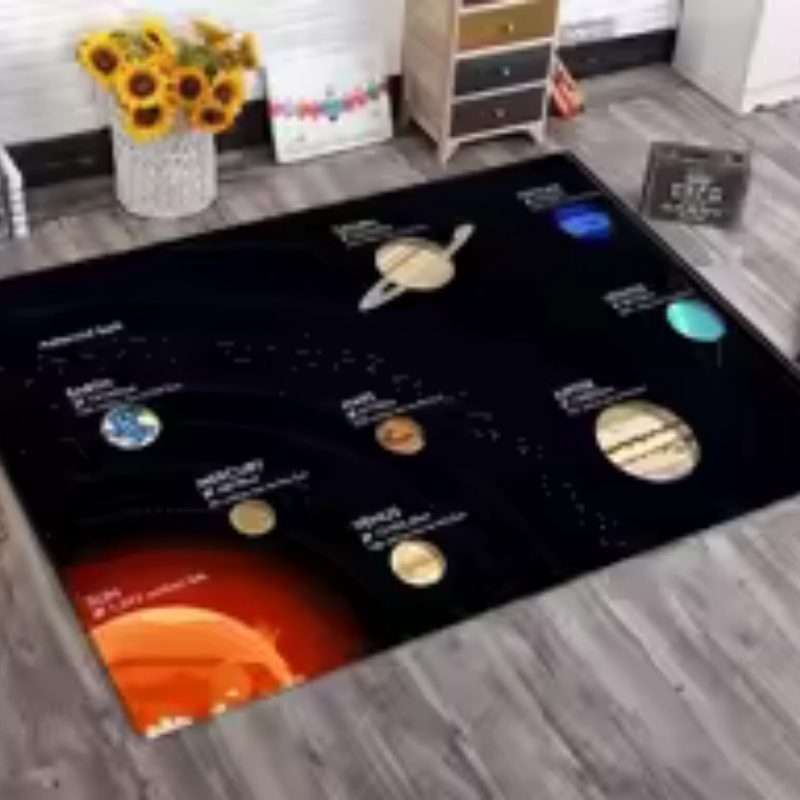 Kids Education Background - Alfombra de Fieltro Grande con Diseño