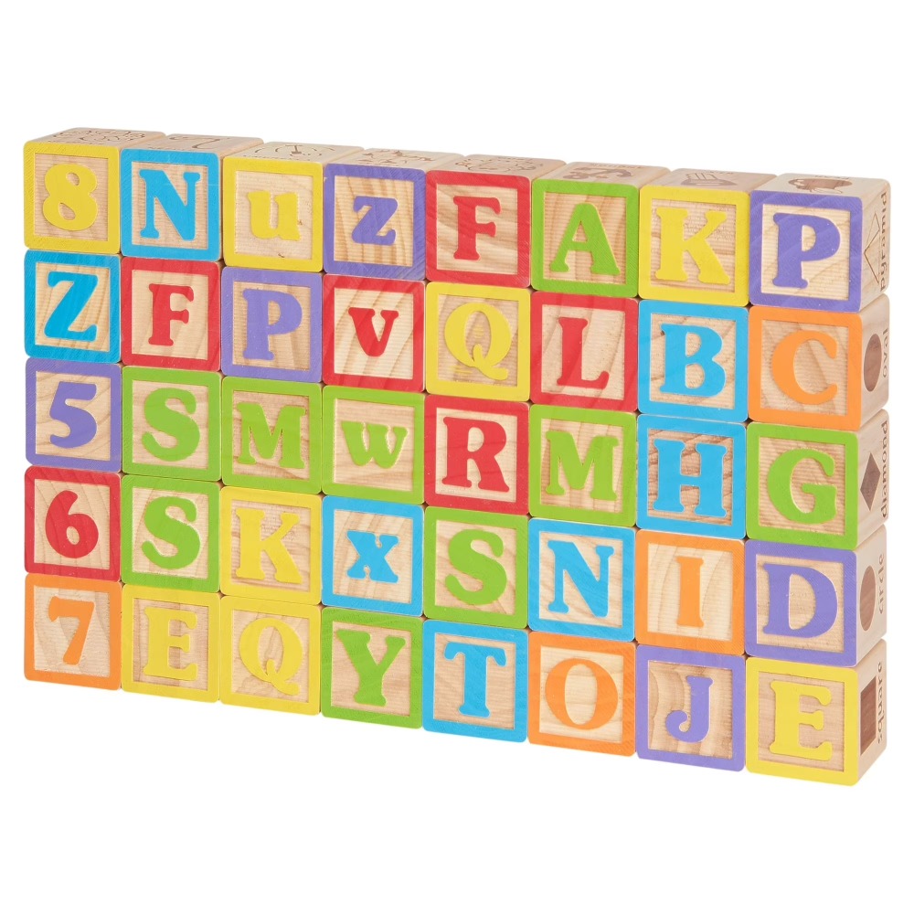 Abc Kids Early Education - Juego de bloques de madera ABC,