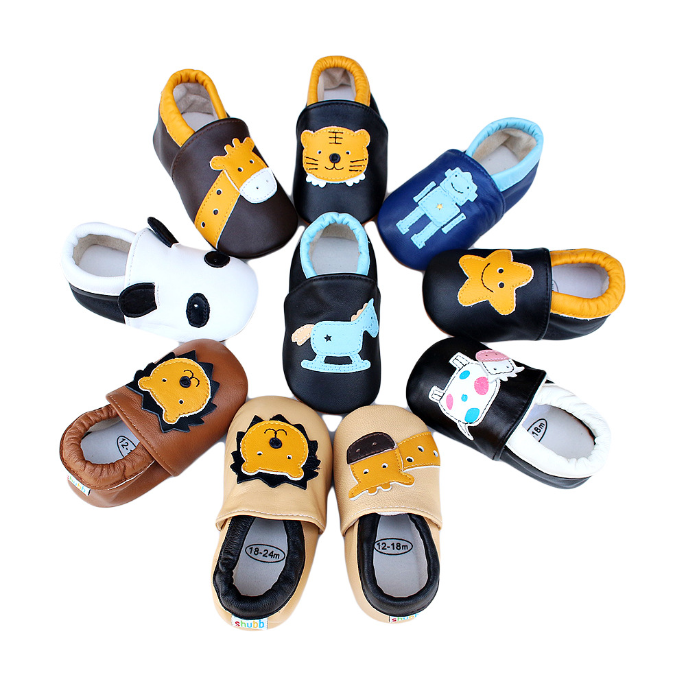 Kids Education Steps - Zapatos de cuna informales de cuero