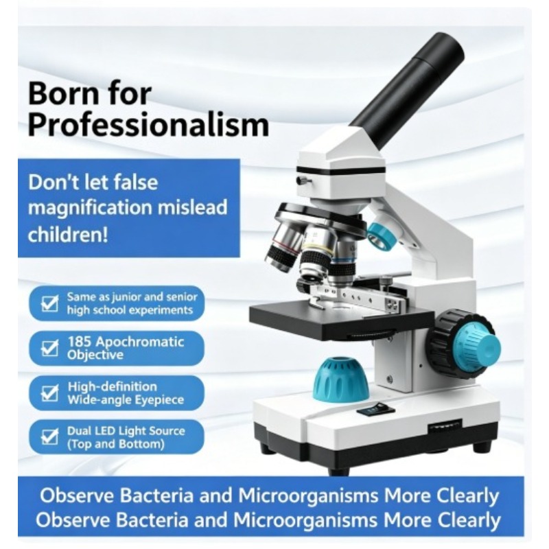 Education Kids Definition - Microscopio biológico para niños, 2000X, portátil,