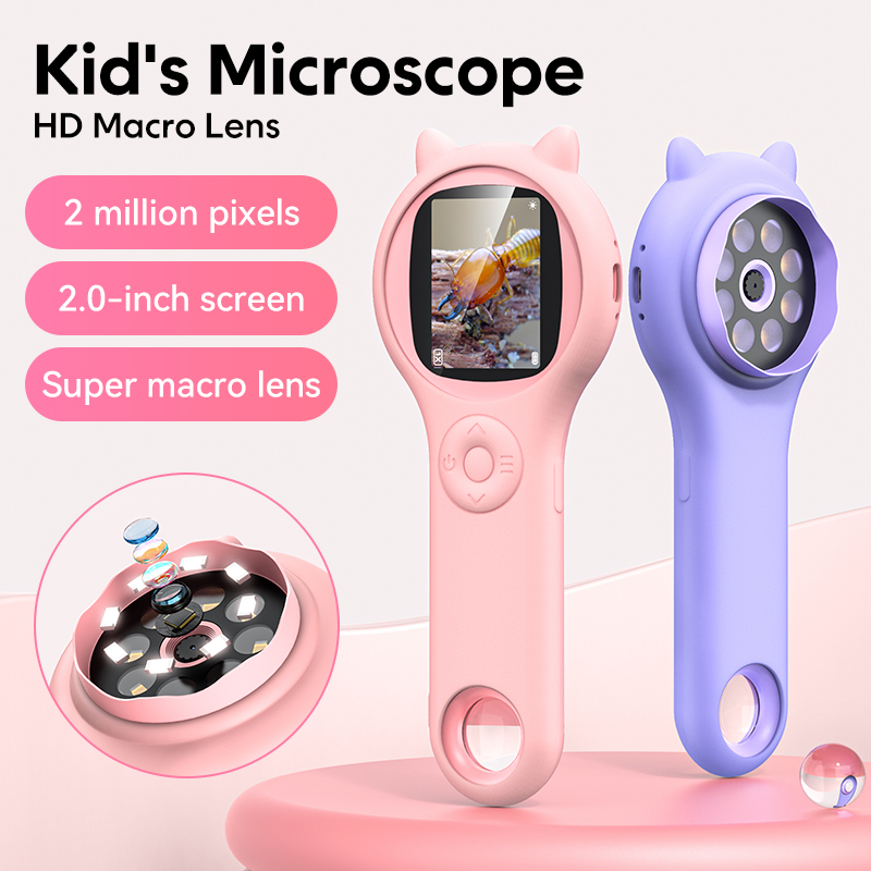 Kids Educational Videos - Mini microscopio óptico para niños con