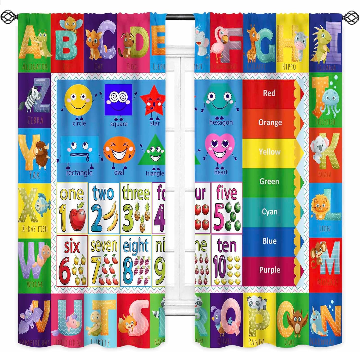 Paneles de Cortina con Forma d - Abc Kids Early Education reseña y precio