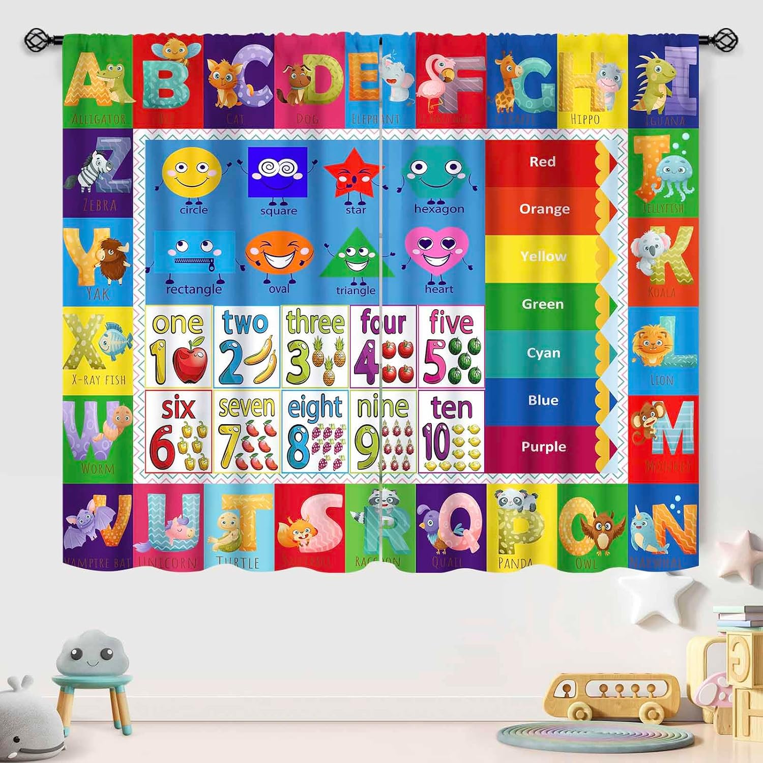 Paneles de Cortina con Forma d - Abc Kids Early Education reseña y precio