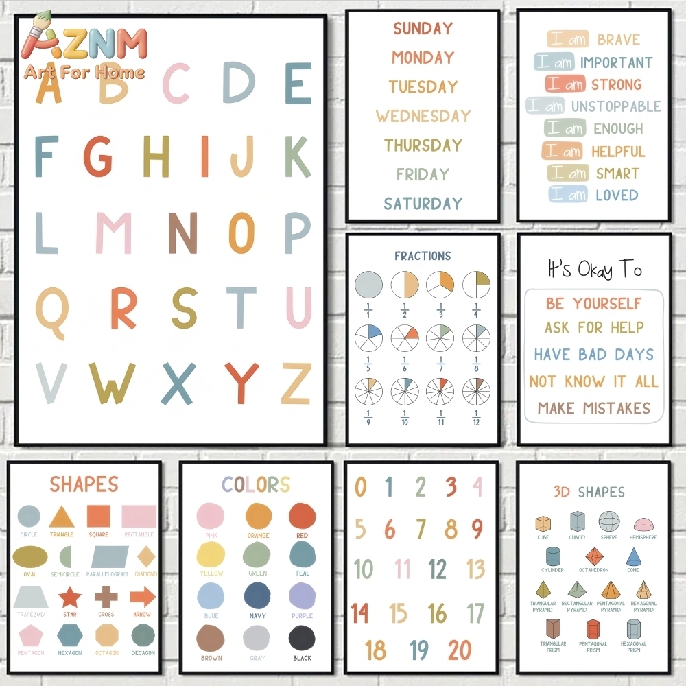 AZNM - Lienzo educativo con nú - Kids Education Learning reseña y precio