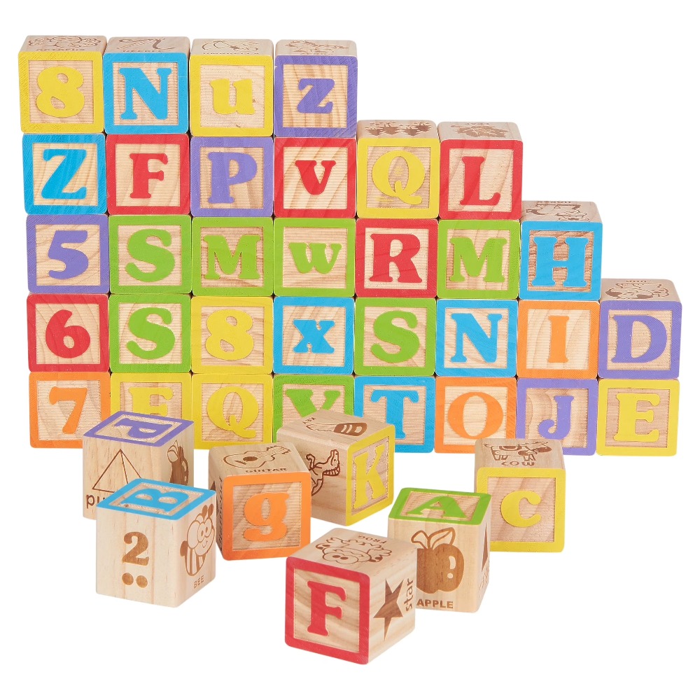 Juego de bloques de madera ABC - Abc Kids Early Education reseña y precio