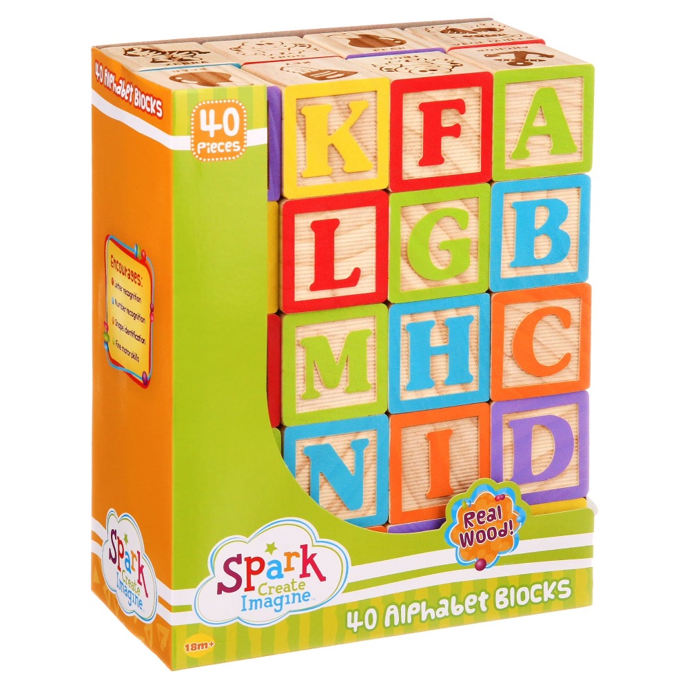 Juego de bloques de madera ABC - Abc Kids Early Education reseña y precio